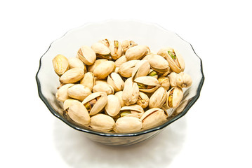 dish with roasted pistachios