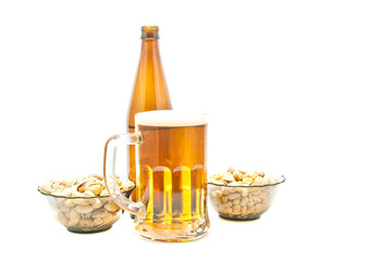 peanuts, pistachios and beer