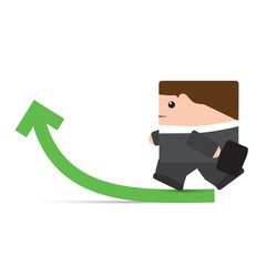 Cubeman et flèche verte