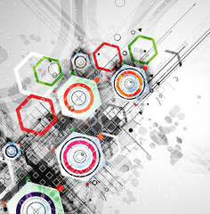 Obraz premium abstract technology background Business & development direction