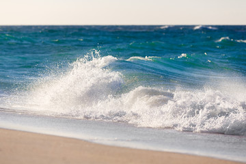 Waves on the beach of a tropical sea