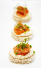 canape with salmon