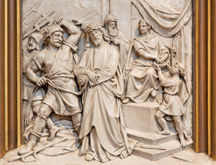 Fototapeta na wymiar Vienna - The Jesus from Pilate relief