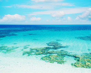 Stintino shore under a cloudy sky