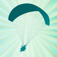 Paragliding active sport abstract background vector