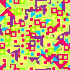 pattern of brightly geometric shapes