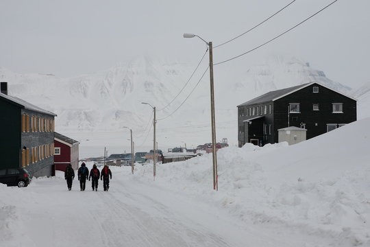 Straße in Longyearbyen