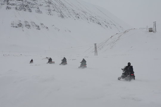 Schneemobil Spitzbergen
