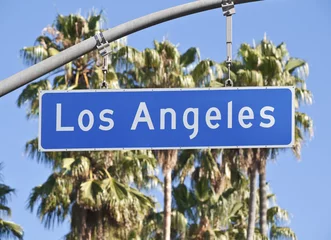 Printed kitchen splashbacks Los Angeles Los Angeles Street Sign