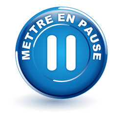 mettre en pause sur bouton bleu