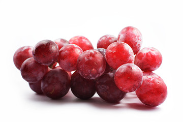 Red grape isolated on white