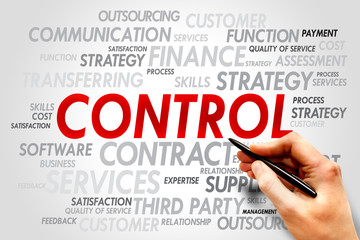 CONTROL word cloud, business concept