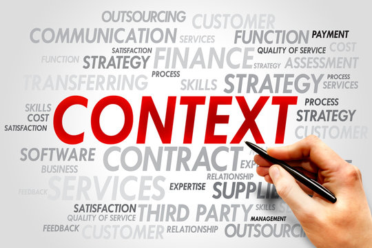 CONTEXT word cloud, business concept