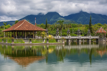 Fototapeta na wymiar Architectural wonders at the Karangasem water temple in Bali, In