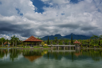 Fototapeta na wymiar Architectural wonders at the Karangasem water temple in Bali, In