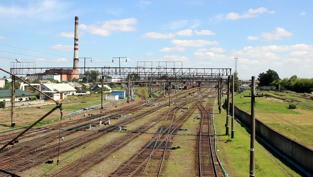 Large railway junction