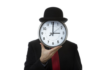 Business man with clock