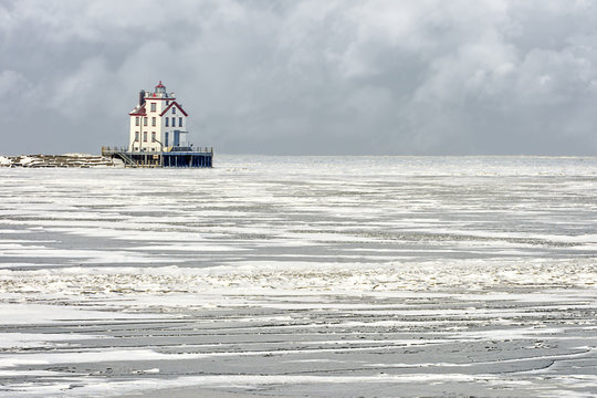 Lorain Lighthouse in Winter