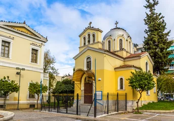 Tuinposter Holy Anargyroi church in Athens - Greece © Leonid Andronov