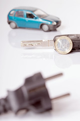 Auto und Stromkabel