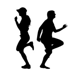 Vector silhouette of a couple.