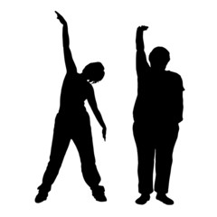 Vector silhouette of a couple.