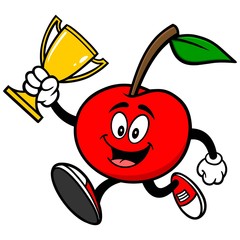 Cherry Running with Trophy