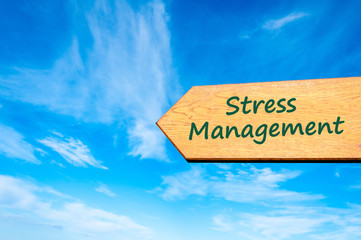 Arrow sign with Stress Management message