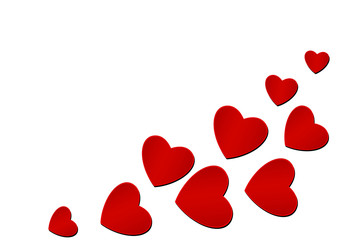 Valentine Day Heart on White Background