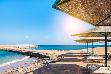 Crédence de cuisine en verre imprimé Côte Beautiful tropical beach on the Red Sea