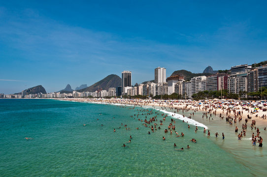 View of Copacabana Beach in Rio de Janeiro