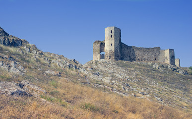 Fototapeta na wymiar Ruins of Enisala fortress, Dobrogea, Romania