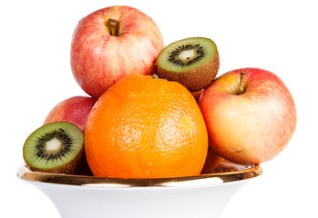 fruit orange kiwi apple healthy