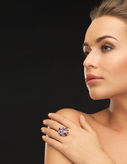 woman with cocktail ring