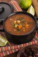 Moroccan traditional soup - harira, the traditional Berber soup