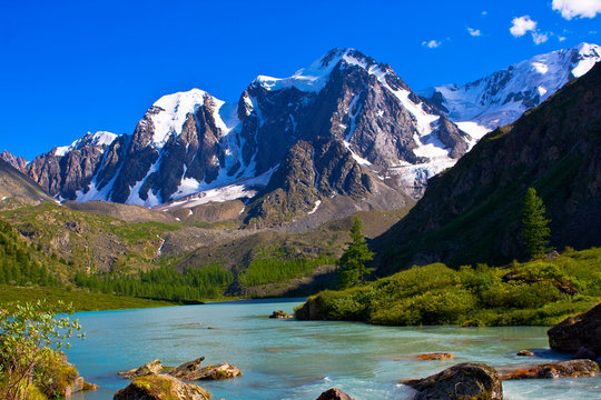 mountains river