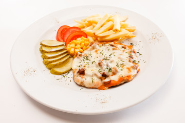 meat with french fries