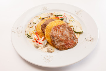 potato pancakes with meat