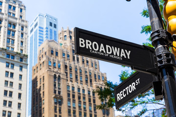 Broadway-Straßenschild Manhattan New York USA