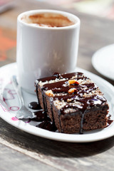 coffee with brownie