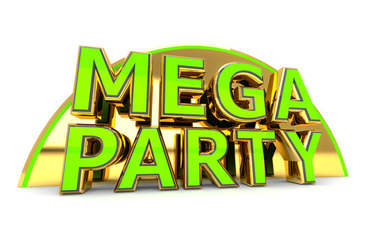 Mega Party - Scritta - Testo