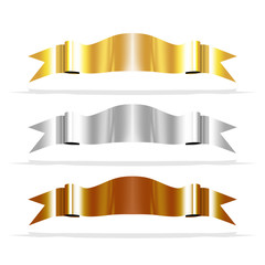 Metalic Vector Ribbons for your Design Project.