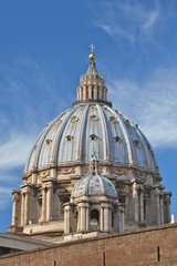Fototapeta na wymiar Saint Peter's Basilica Dome in Rome