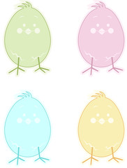 Pastel Easter Chick Label