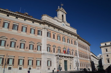 Fototapeta na wymiar Palazzo Montecitorio, Italian Chamber of Deputies