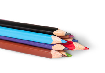 Naklejka premium Closeup color pencils