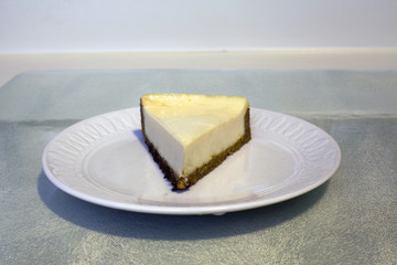 a serving of cheesecake