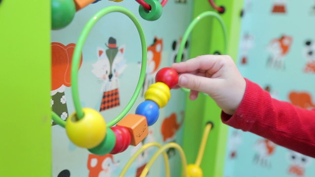 Girl playing educational  intellectual games