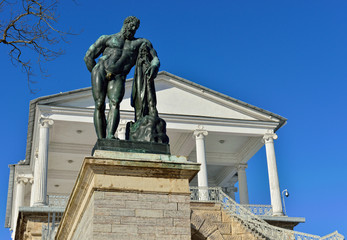 Hercules statue at the Cameron Gallery in Pushkin