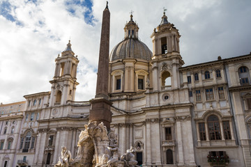 Fototapeta premium Sant'Agnese in Agone at Piazza Navona